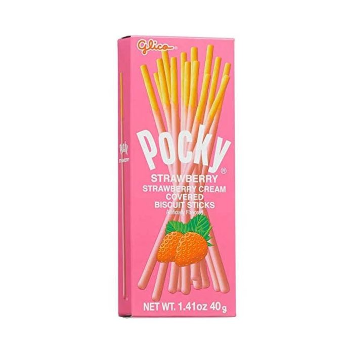 Pocky Strawberry Cream Covered Biscuit Sticks