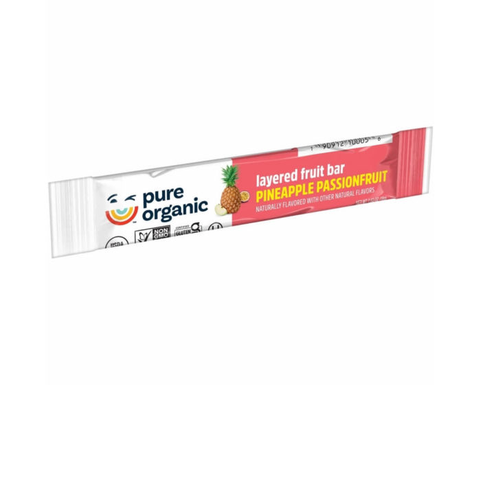 Pure Organic Layered Fruit Bar, Pineapple Passionfruit